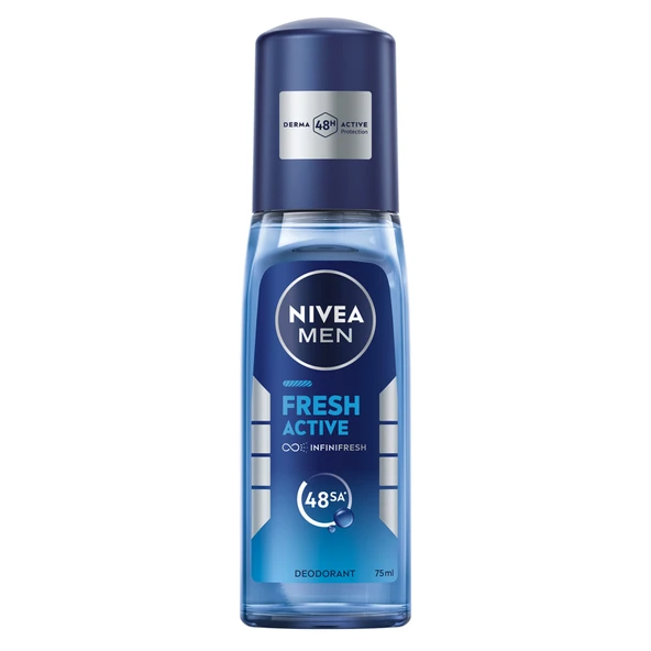 MEN Erkek Pump Sprey Deodorant Fresh Active 75 Ml (6'li Paket)