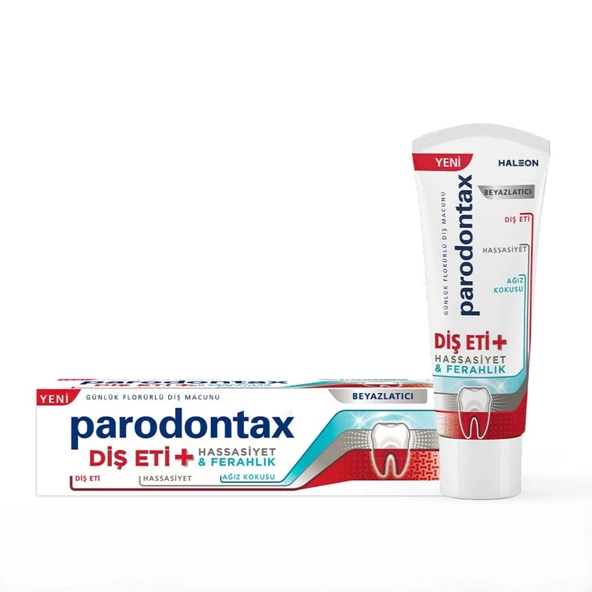 Parodontax Diş Eti + Hassasiyet & Ferahlık Beyazlatıcı Diş Macunu 75 ml (5'li Paket)