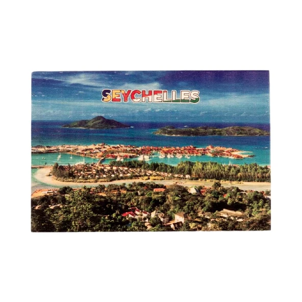 Seyşeller Temalı Ahşap Kartpostal Magnet ürün görseli 1