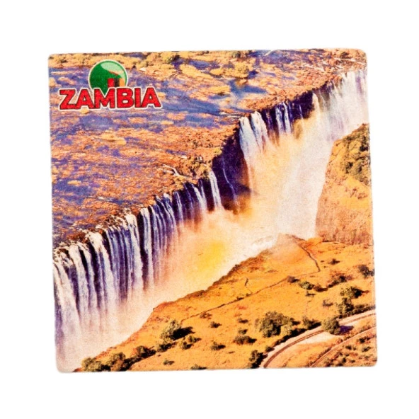 Zambiya Temalı Taş Bardak Altlığı ürün görseli 1