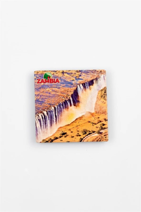 Zambiya Temalı Taş Bardak Altlığı - Resim 3