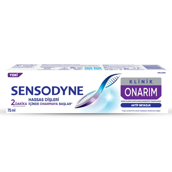 Klinik Onarım Aktif Beyazlık Diş Macunu 75 Ml (8'li Paket)