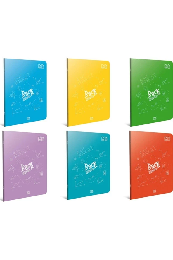 Gıpta Back Tel Dikiş Plastik Kapak Defter A4 40 Yaprak Kareli (12 Li Paket) ürün görseli 1