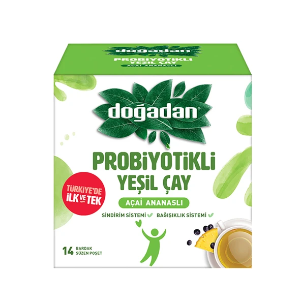 Probiyotikli Açai Ananaslı Yeşil Çay 14'lü 23,8 G (7'li Paket)