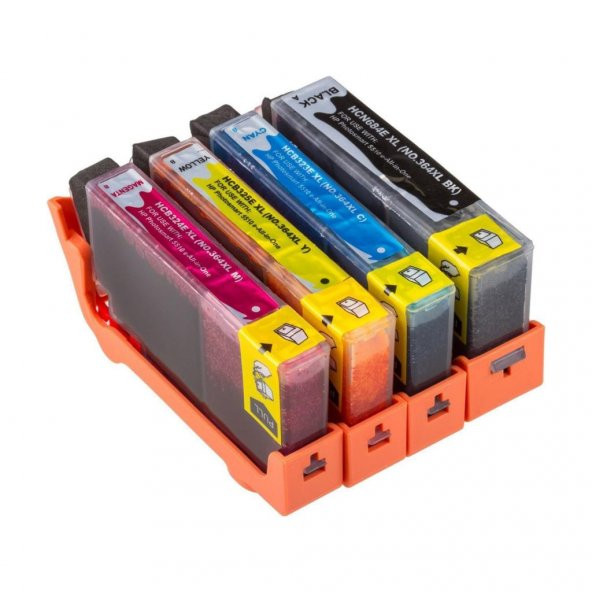 For Lexmark Hp Photosmart B110A Kartuş Set 4 Renk Takım Muadil Yüksek Kapasite 364Xl ürün görseli 1