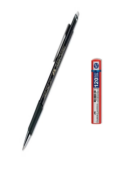 FABER CASTELL 1347 0,7 VERSATİL KALEM SİYAH GÖVDE + FABER CASTEL 120 Lİ UÇ