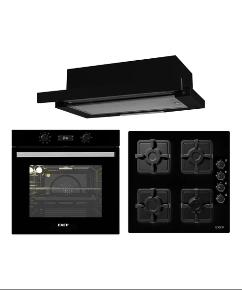 EXEP  START  SİYAH 3 LÜ ANKASTRE SET (E5E-EO230-EF260) ürün görseli 1
