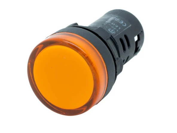 220V Led Sinyal Lambası 22Mm Sarı ürün görseli 1