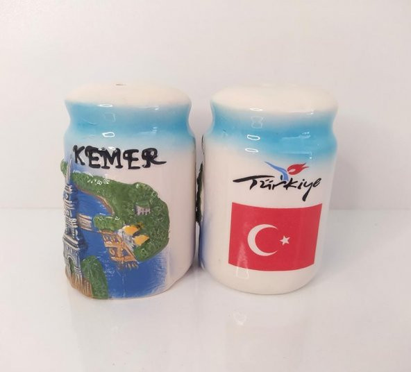 Seramik İkili Tuzluk Biberlik Baharatlık ürün görseli 1