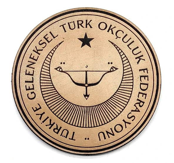 GELENEKSEL TÜRK OKÇULUK FEDERASYONU Deri PEÇ - Arma - Askeri Patch ürün görseli 1