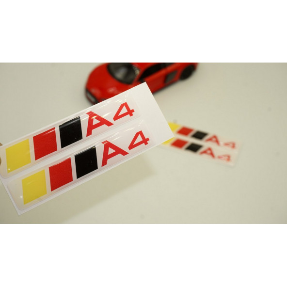Audi A4 Logo Motor Kapağı Damla Silikon Plaka Logo Arma Amblem Yeni Stil ürün görseli 1