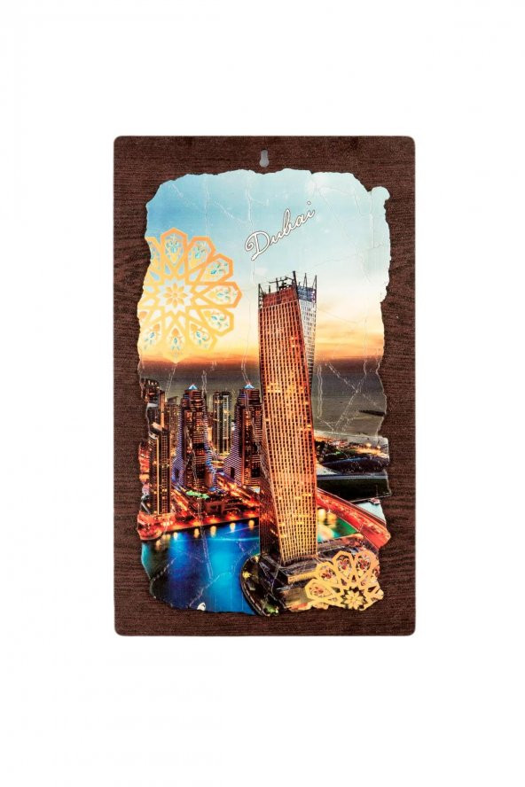 Dubai Temalı Ahşap Fresco Tablo - Resim 2