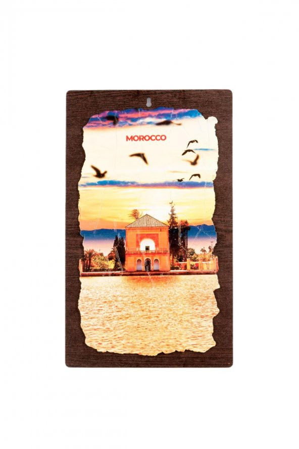 Fas (Morocco) Temalı Ahşap Fresco Tablo - Resim 2