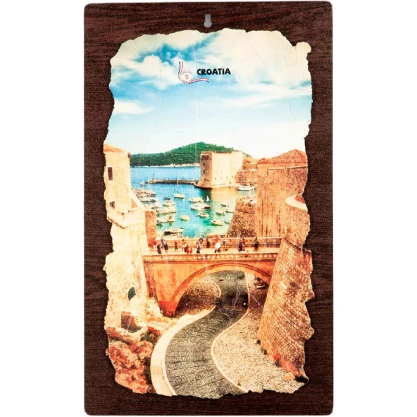 Hırvatistan Temalı Ahşap Fresco Tablo ürün görseli 1