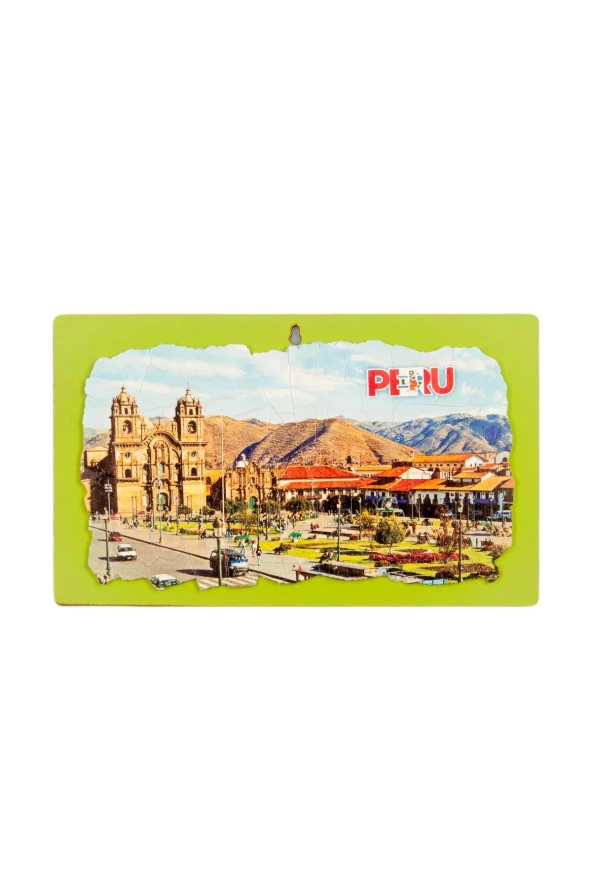 Peru Temalı Ahşap Fresco Tablo No.2 - Resim 2