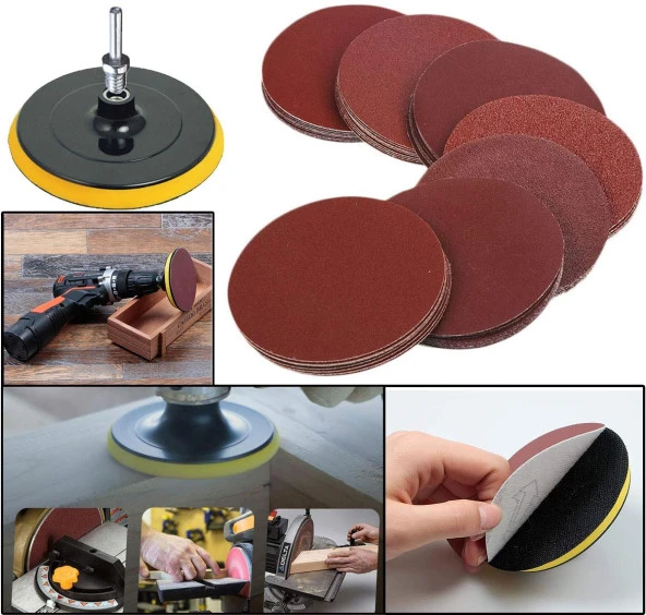 42 Parça 115 Mm Cırt Zımpara Seti + Matkap Aparatı ürün görseli 1