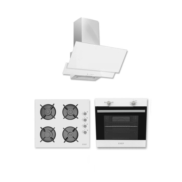 Exep Line Beyaz 3 Lü Ankastre Set (Ed401-Eo320-Ef200) ürün görseli 1