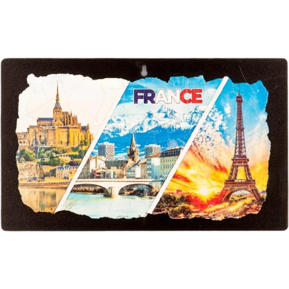 Fransa Temalı Ahşap Fresco Tablo ürün görseli 1