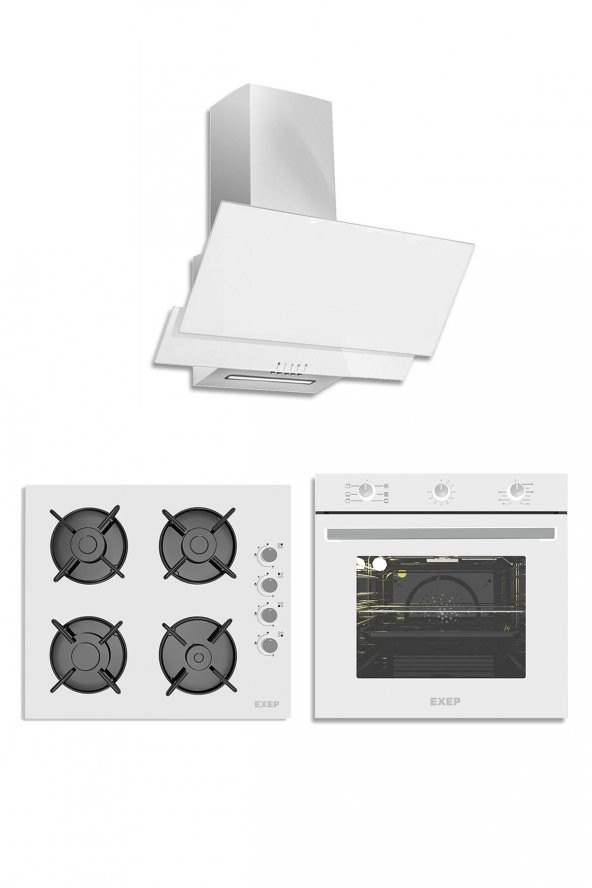 Exep Eco Line Beyaz 3 Lü Ankastre Set (Ed401-Eo320-Ef240) ürün görseli 1