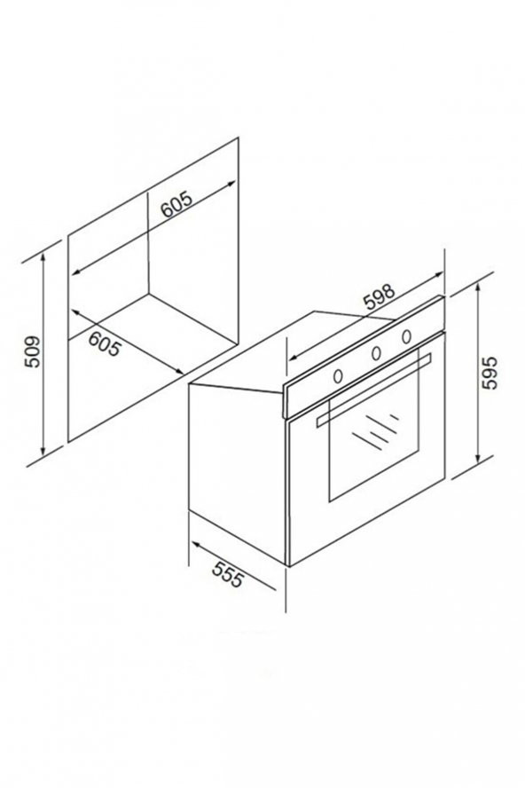 Exep Eco Line Beyaz 3 Lü Ankastre Set (Ed401-Eo320-Ef240) - Resim 7