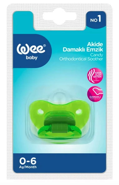 Wee Baby Yalancı Emzik Silikon Akide Damaklı 111 Çok Renkli