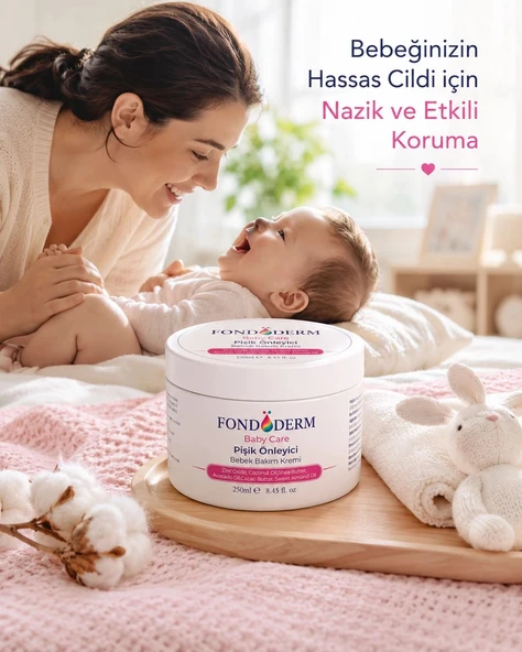 Bebek Pişik Giderici Bariyer Krem Onarıcı Yoğun Cilt Bakım Kremi Çinko Oksit Lanolin