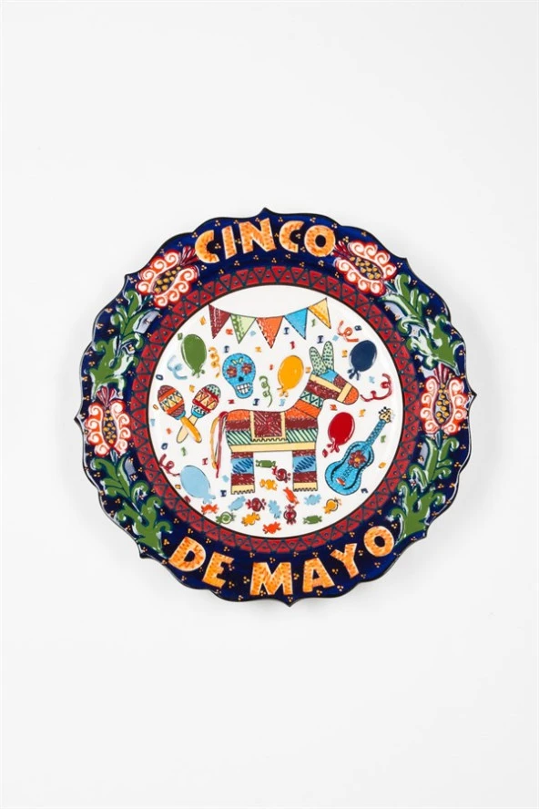 Seramik Tabak Cinco De Mayo 30 cm No.2 - Resim 2