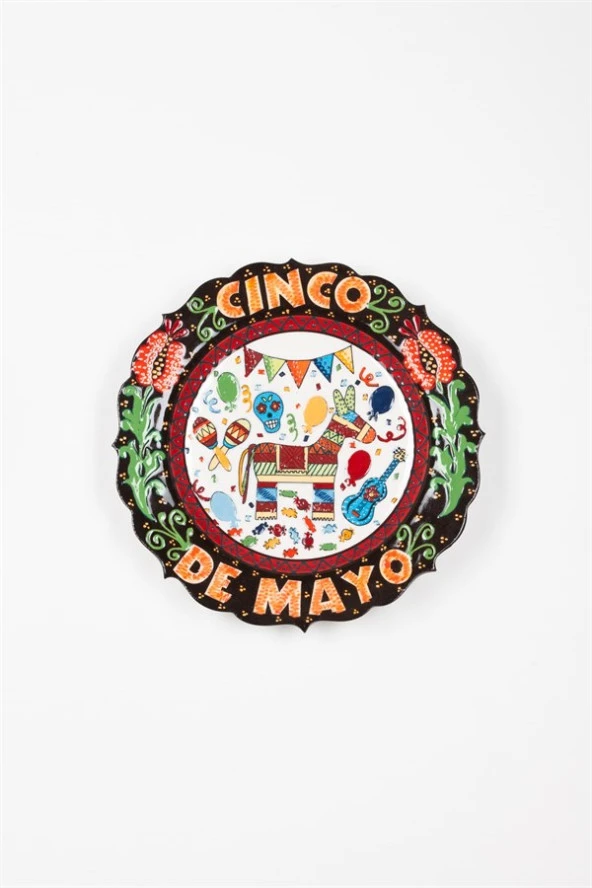 Seramik Tabak Cinco De Mayo 25 cm No.1 - Resim 2