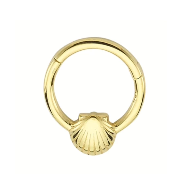 Altın Halka Piercing İstiridye 14 Ayar - Resim 2