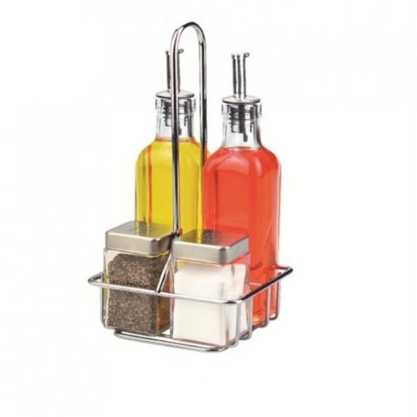Cooker 5 Parça Standlı Sosluk Baharatlık Set CKR1228 ürün görseli 1
