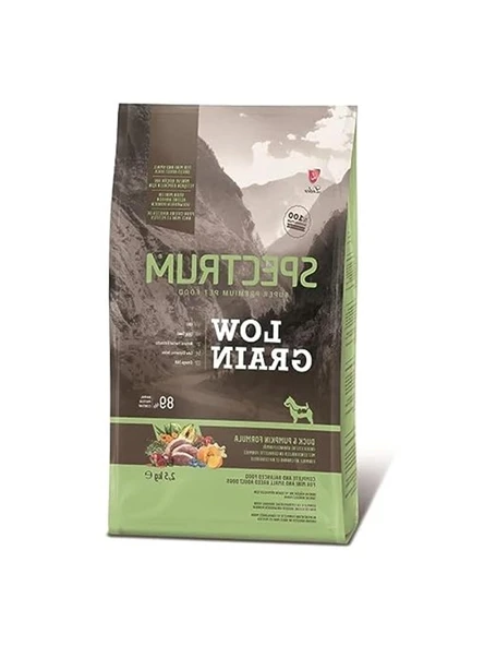 Düşük Tahıllı Ördek Etli ve Bal Kabaklı Köpek Maması, 2,5 kg