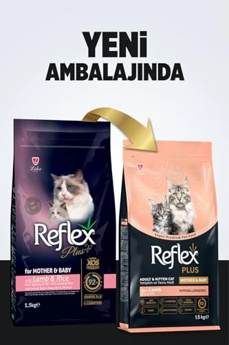 1.5 Kg Kuzulu ve Pirinçli Kedi Maması, Anne ve Bebekler İçin