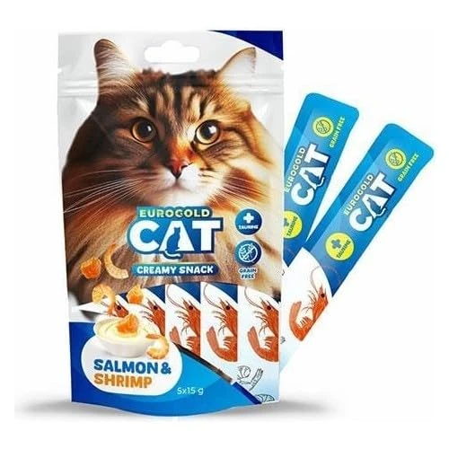 Cat Sıvı Kedi Ödülü Somon-Karides 5x15 gr