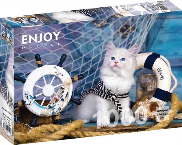 Enjoy Puzzle 1000 Parça Kaptan Kedi Yavrusu Puzzle ürün görseli 1
