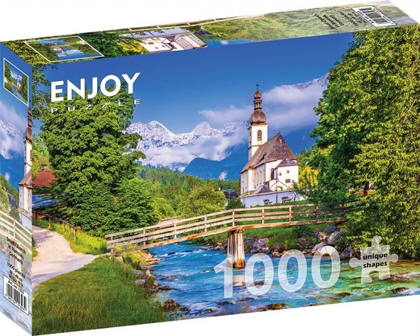 Enjoy 1000 Parça Ramsau'daki Küçük Kilise Puzzle (Almanya) ürün görseli 1