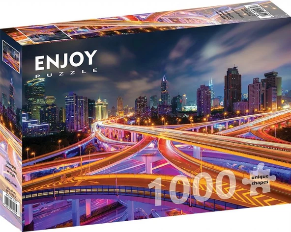 Enjoy 1000 Parça Gece Şangay Şehir Merkezi Puzzle ürün görseli 1
