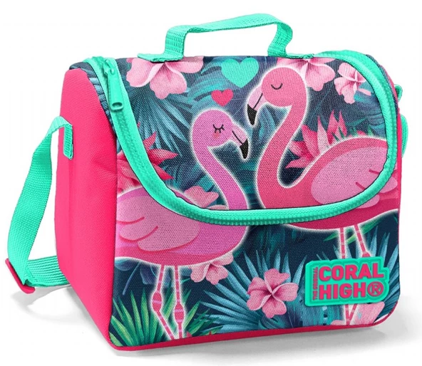 Coral High Flamingo Baskılı Termoslu Beslenme Çantası - Kız Çocuk ürün görseli 1