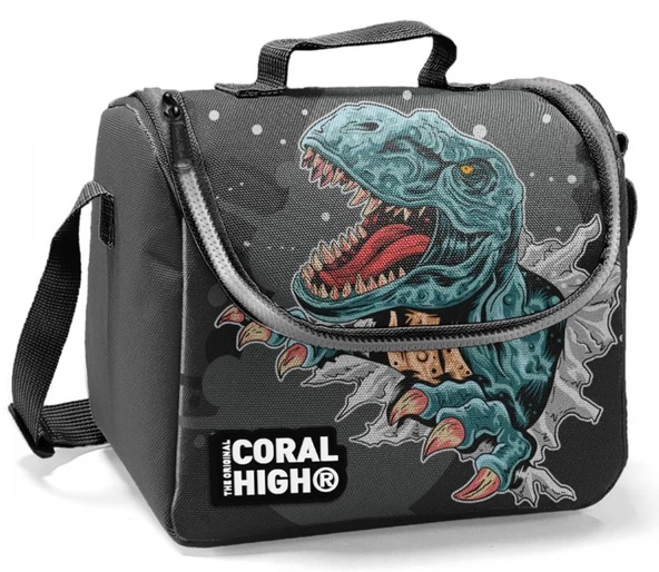 Coral High Dinazor Baskılı Termoslu Beslenme Çantası - Erkek Çocuk ürün görseli 1