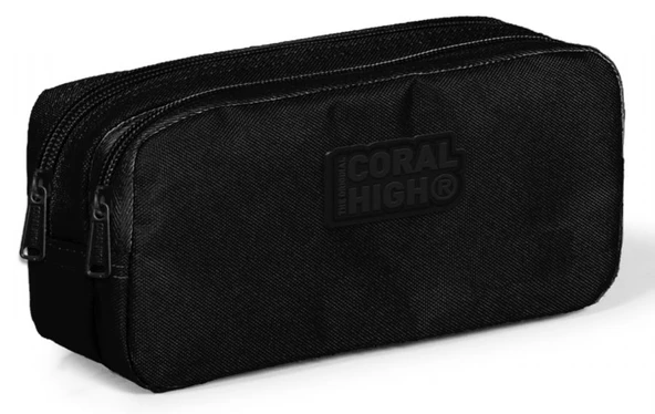 Coral High Pembe Siyah İki Bölmeli Kalem Çantası -Erkek Çocuk ürün görseli 1