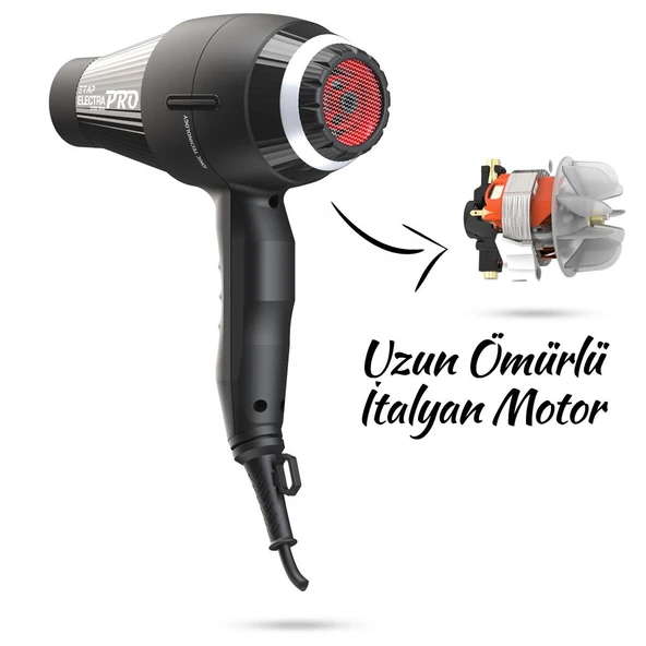 Etap Electra Pro İonic Profesyonel Seri Kuaför Fön Makinesi (İtalyan Motor) ürün görseli 1