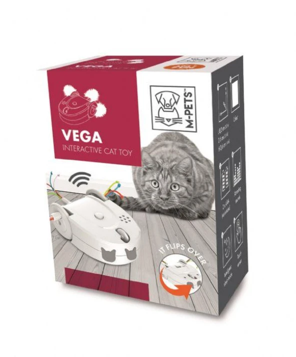 M-PETS İNTERAKTİF KEDİ OYUNCAĞI BEYAZ - Resim 2