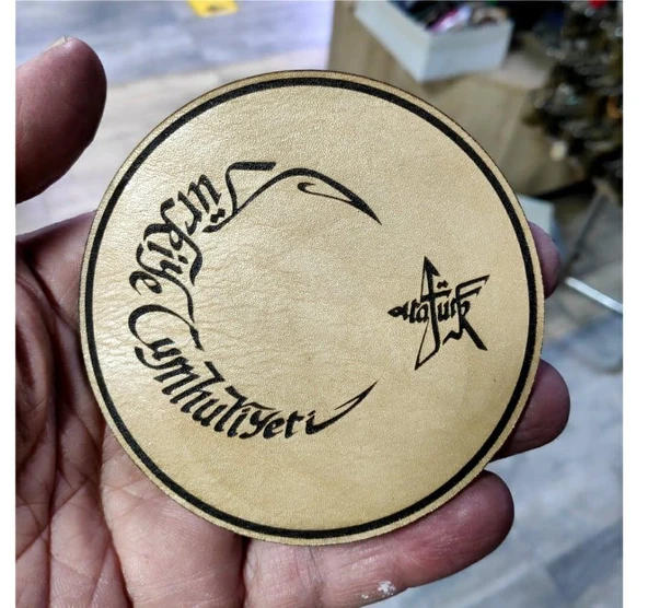 AYYILDIZ ATATÜRK Deri PEÇ - Arma - Askeri Patch - Resim 2
