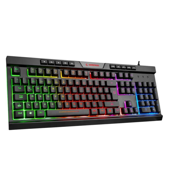 Rampage BYGAMEX-K2 Rainbow Aydınlatmalı Multimedia Gaming Oyuncu Klavyesi ürün görseli 1