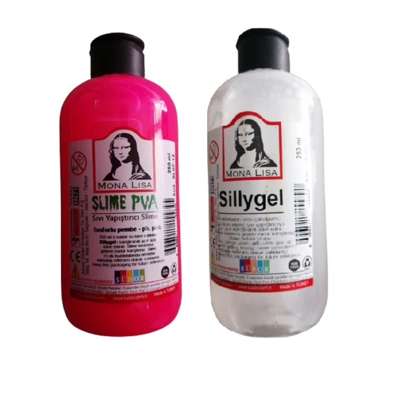 Monalisa Slime Pembe (slaym) Sıvı Yapıştırıcı 250ml + Pva 250ml ürün görseli 1