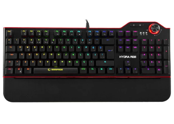 Rampage Hydra R6 Full Color RGB LED Gaming Pro BLUE Switch Alminy ürün görseli 1