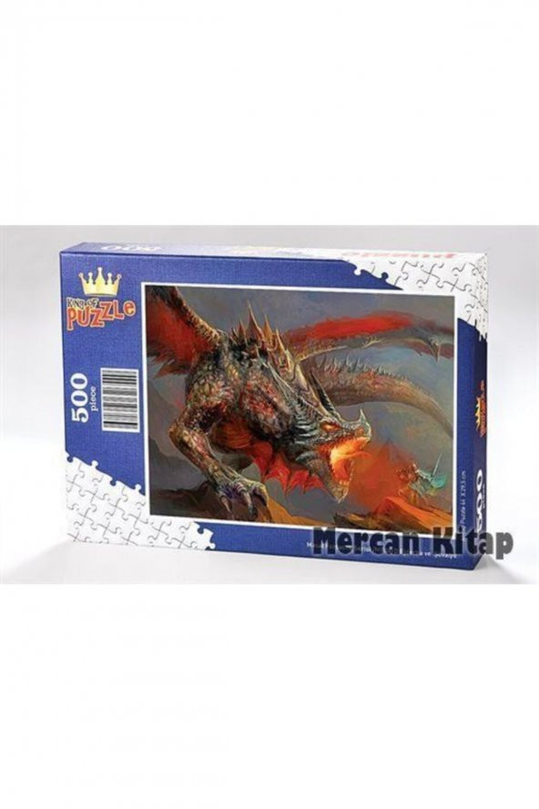 King Of Puzzle Ejderha Ve Şövalye Ahşap Puzzle 500 Parça (mf04-d) ürün görseli 1