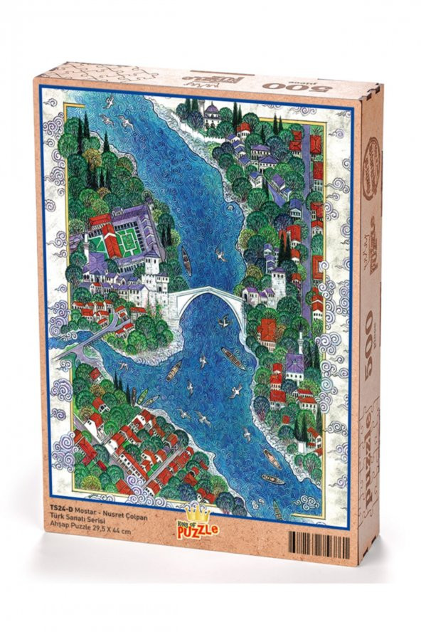 Mostar - Nusret Çolpan Ahşap Puzzle 500 Parça ürün görseli 1
