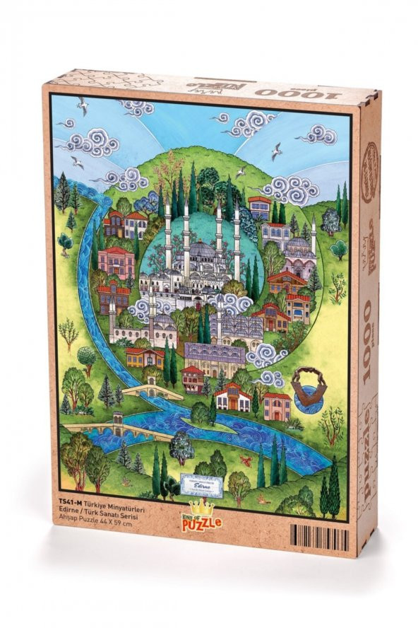 King Of Puzzle Türkiye Minyatürleri - Edirne - Nasuhi Hasan Çolpan Ahşap Puzzle 1000 Parça ürün görseli 1