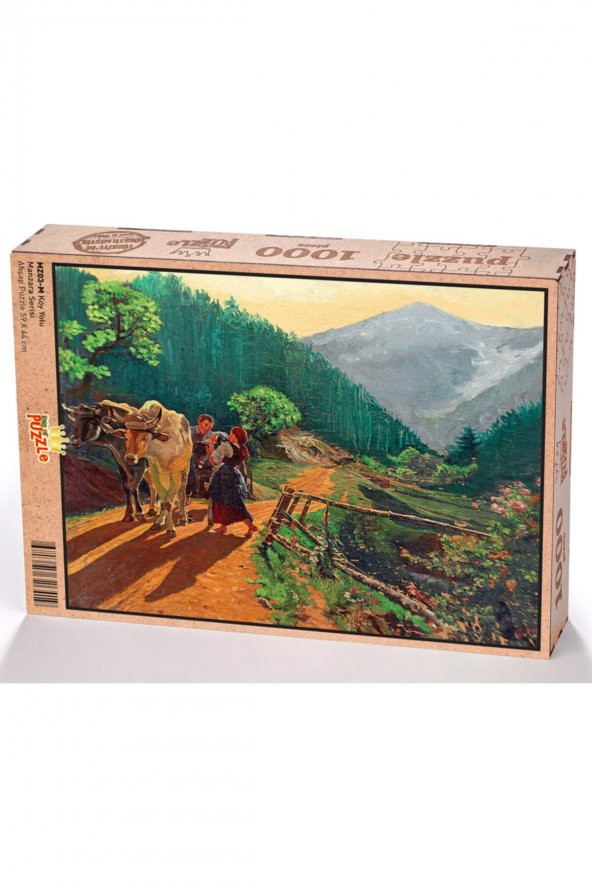 King Of Puzzle Köy Yolu Ahşap Puzzle 1000 Parça ürün görseli 1