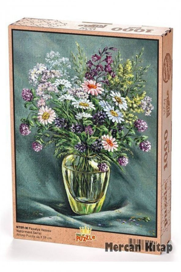 King Of Puzzle Papatya Vazosu Ahşap Puzzle 1000 Parça (nt09-m) ürün görseli 1